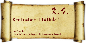 Kreischer Ildikó névjegykártya