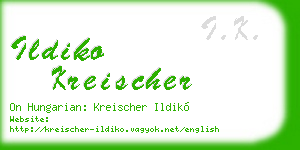 ildiko kreischer business card