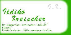 ildiko kreischer business card